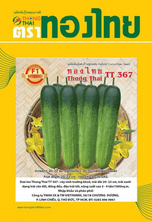 เมล็ดพันธุ์แตงกวา "ทองไทย 367"